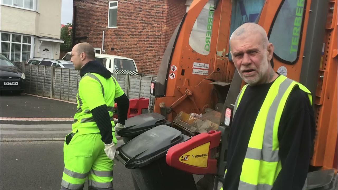 General Waste bin men emptying bins in Bournemouth part 3 (03/06/2021
