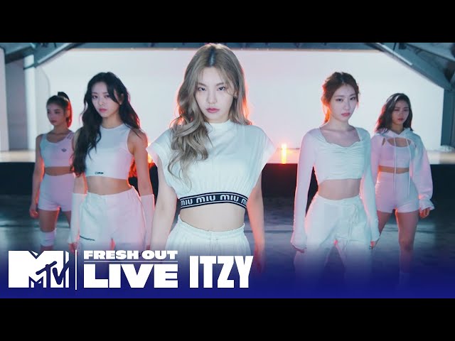 BTS of ITZY's Performance of 'Not Shy' u0026 'WANNABE' 🎬 EXCLUSIVE | #MTVFreshOut class=