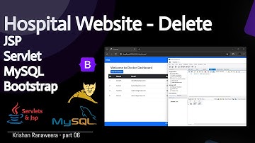 6 Hospital Website Delete  | JSP Servlet MySQL Bootstrap | Krishan Ranaweera සිංහල Tutorial