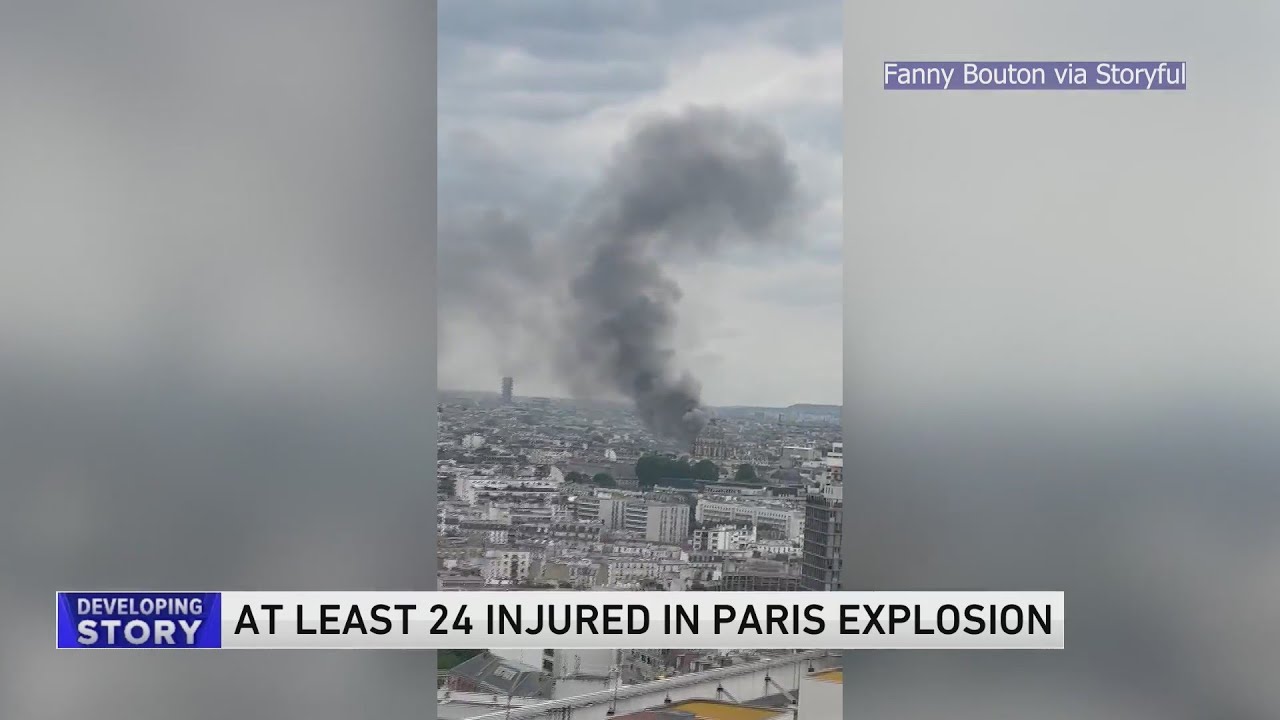 24 hurt after explosion rips through Paris building YouTube