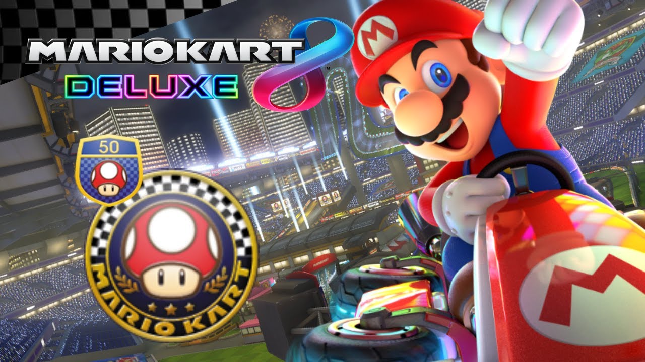 Mario Kart 8 Deluxe Mushroom Cup 50cc (Mario Gameplay)