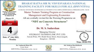 Information “NDT on Concrete Structures” by Dr. Sudarashan M. S. News