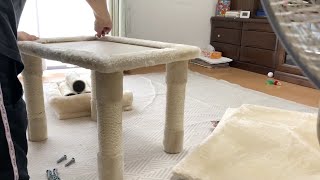 feandreaのキャットタワーを組み立てる！