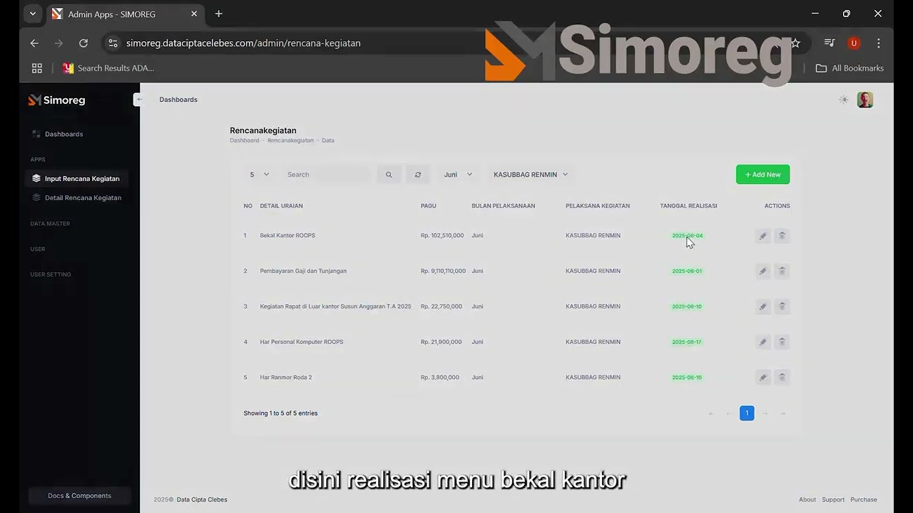 Tutorial Aplikasi SIMOREG