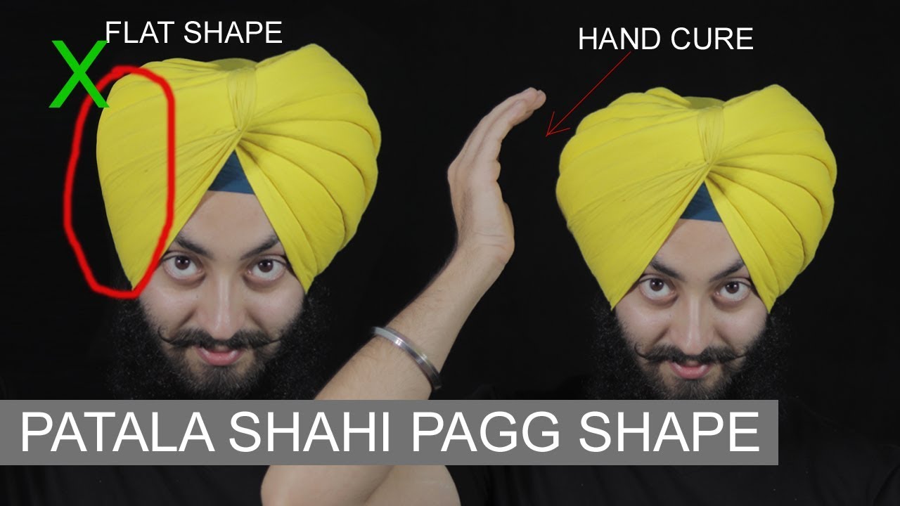 HOW TO MAKE ROUND SHAPE | PATIALA SHAHI PAGG | TACT OF MONTH MARCH 2019 how to tie a turban headscarf