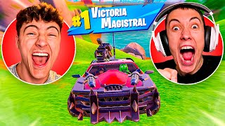 FORTNITE pero GANAMOS SOLO con el COCHE MÍTICO!!