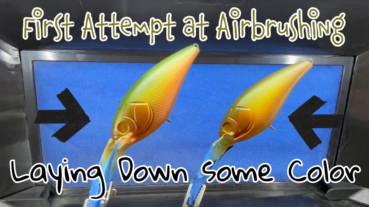 First Attempt at Airbrushing, Laying Down some Color - YouTube