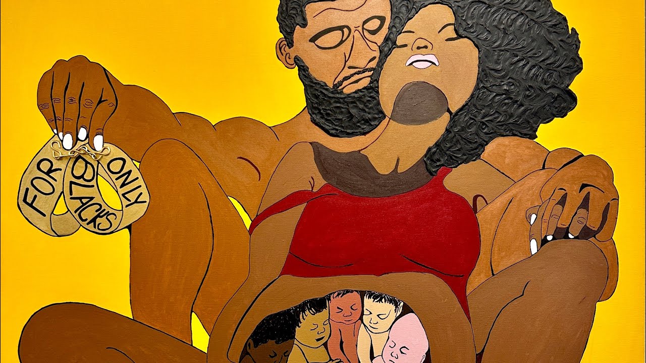 🎥 ‘The Story Behind Mitochondrial Eve’ - Unveiling the Canvas 🖌️ #blackwoman #blueprint #artist