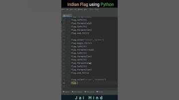Indian Flag using python turtle! 🇮🇳 #shorts #python #india