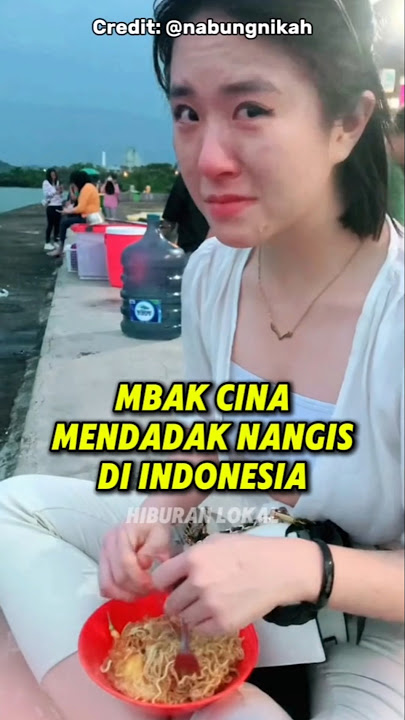Mbak Cina Mendadak Nangis di Indonesia #reaksibule #bule #shorts