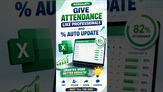 Attendance Like a Pro! 📊 #microsoft #excel #attendance #shorts