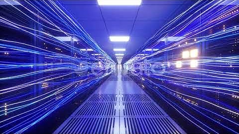 Digital Information Flows Through the Network | Motion Graphics - Envato elements