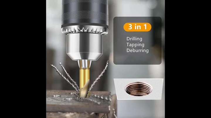 Hex Shank Titanium Plated HSS Screw Thread Metric Tap Drill Bits Hand Tools Set