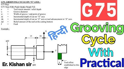 CNC Programming. G75 Grooving Cycle . G75 Grooving Cycle on CNC Machine. Face Grooving Cycle.