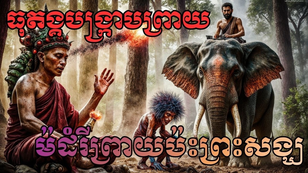 និទានរឿង ម៉ដំរីព្រាយប៉ះព្រះសង្ឃធុតង្គ... ភាគបញ្ចប់! 😱