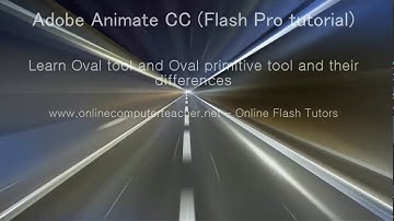 Oval tool, oval primitive tool in Adobe Animate- Adobe Flash tutor Kolkata