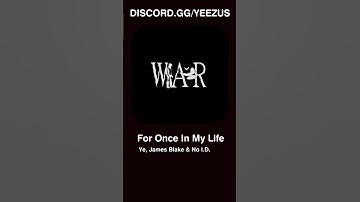Kanye West, James Blake & No I.D. - For Once In My Life #snippet #music #shorts