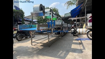 Máy rửa Khoai Tây, Khoai Lang công nghiệp sạch đất cát. Dây chuyền máy rửa củ quả nông sản