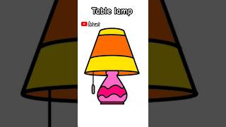 How to draw easy table lamp #shorts #easydrawing