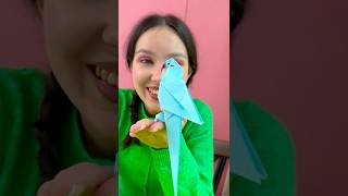 📄 ORIGAMI PARROT – EASY &amp; COLORFUL FUN! ✂️ #shorts #kids