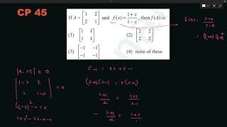 CHALLENGING PROBLEM ON MATRICES  | cp 45 | #jeemain | #jeeadvanced #AMSIR