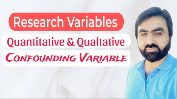 Lec#8 | Research Variable | Quantitative & Qualitative variable | Confounding Variable | Urdu/Hindi