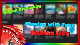 Robux Giveaway At 5k Roblox Live Stream Right Now Strucid Mad City And More Playing With Subs - roblox live stream jailbreak farewell 2019