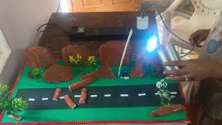 Landslide Prevention and Traffic Control Model.