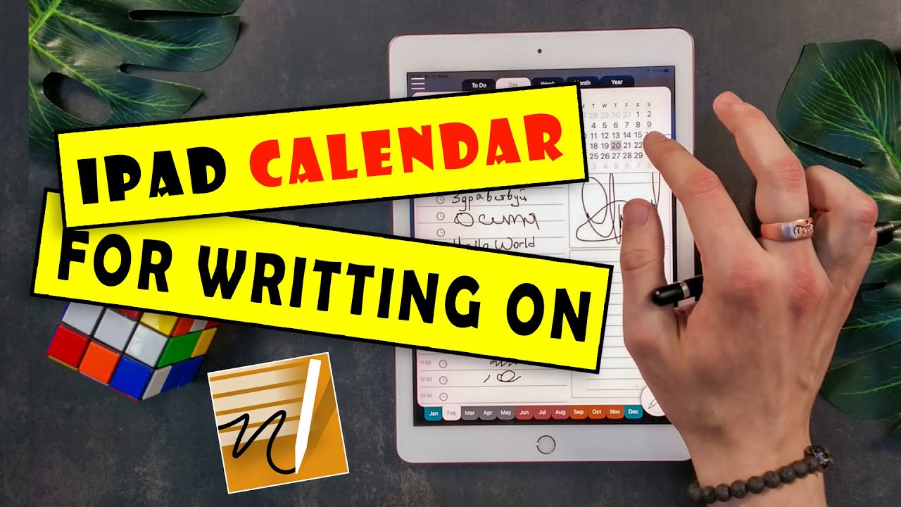iPad Calendar app for Handwriting digital planning with stylus / apple