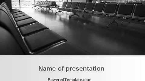 Airport Waiting Room PowerPoint Template by PoweredTemplate.com