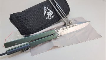 MAXACE SCORPIUS X Butterfly Knife Unboxing & Review. Double Edge Balisong.