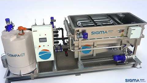 Compact DAF flotation system with an integrated coagulation-flocculation unit - 3D animation
