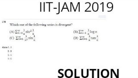 IIT-JAM 2019 QUESTION SOLUTIONS
