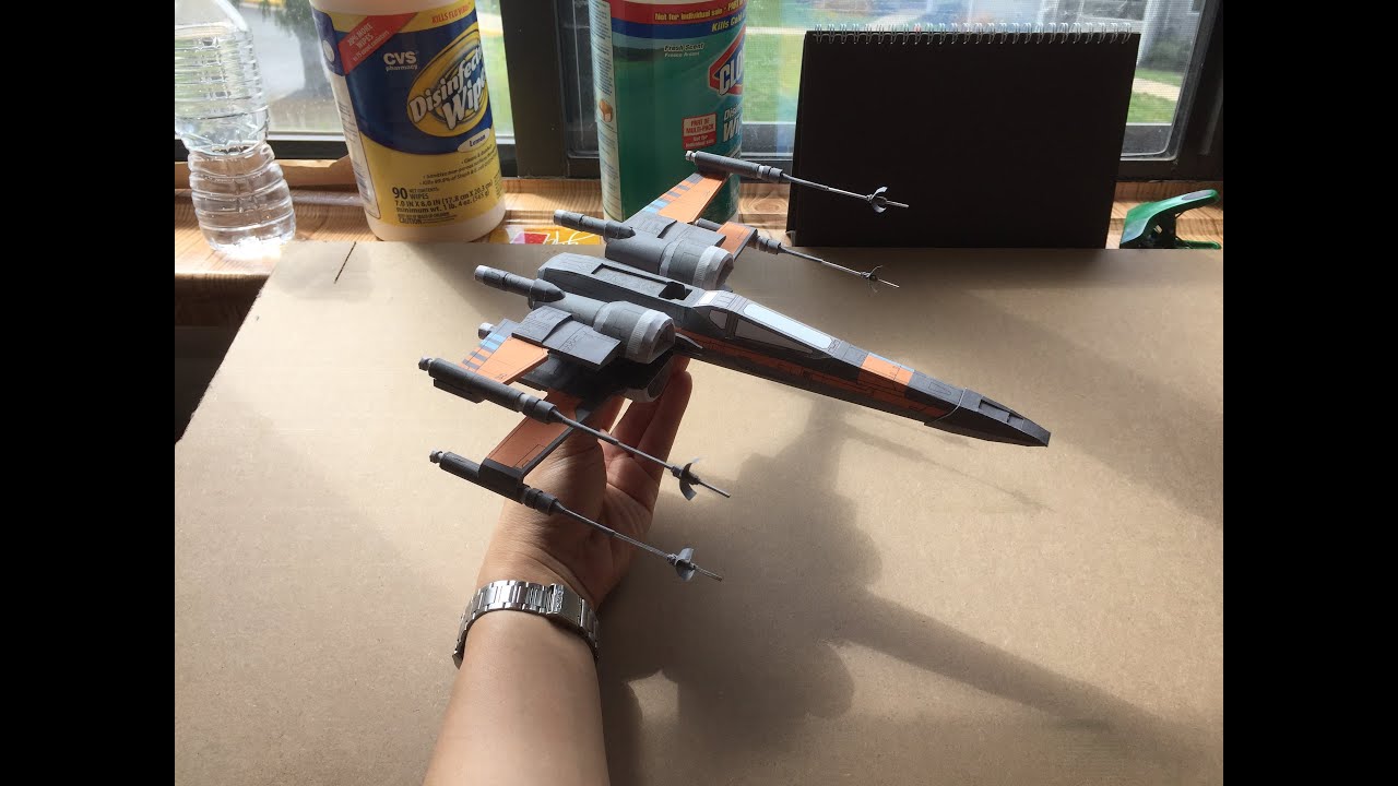 Star Wars Papermodel X Wing T 70 Episode 7 Youtube