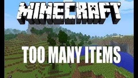 Mod Showcase: Toomanyitems