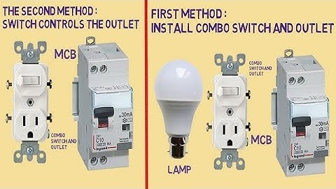 two ways to Install a Combination Device with a Single Pole Switch and a Receptacle