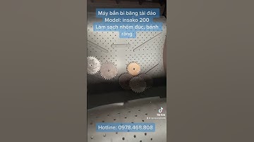 Máy bắn bi băng tải đảo. Làm sạch tạo nhám nhôm đúc, bánh răng #mayphunbiinsako #maybanbiinsako