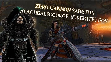 GuildWars2 ZERO CANNON Sabetha - alacHealScourge (FireKite) PoV