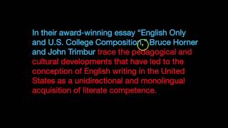 Allison Gross "Reading as a Writer: Academic"
