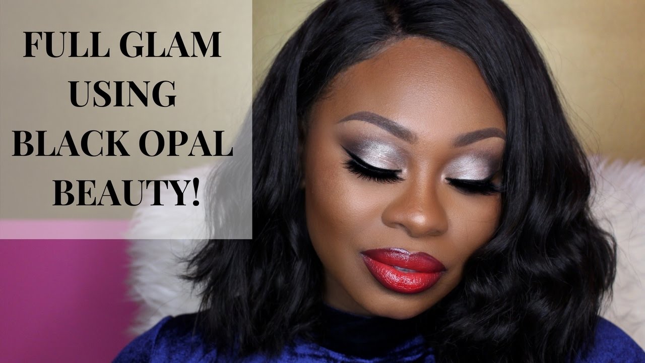 FULL GLAM MAKEUP TUTORIAL USING BLACK OPAL BEAUTY YouTube