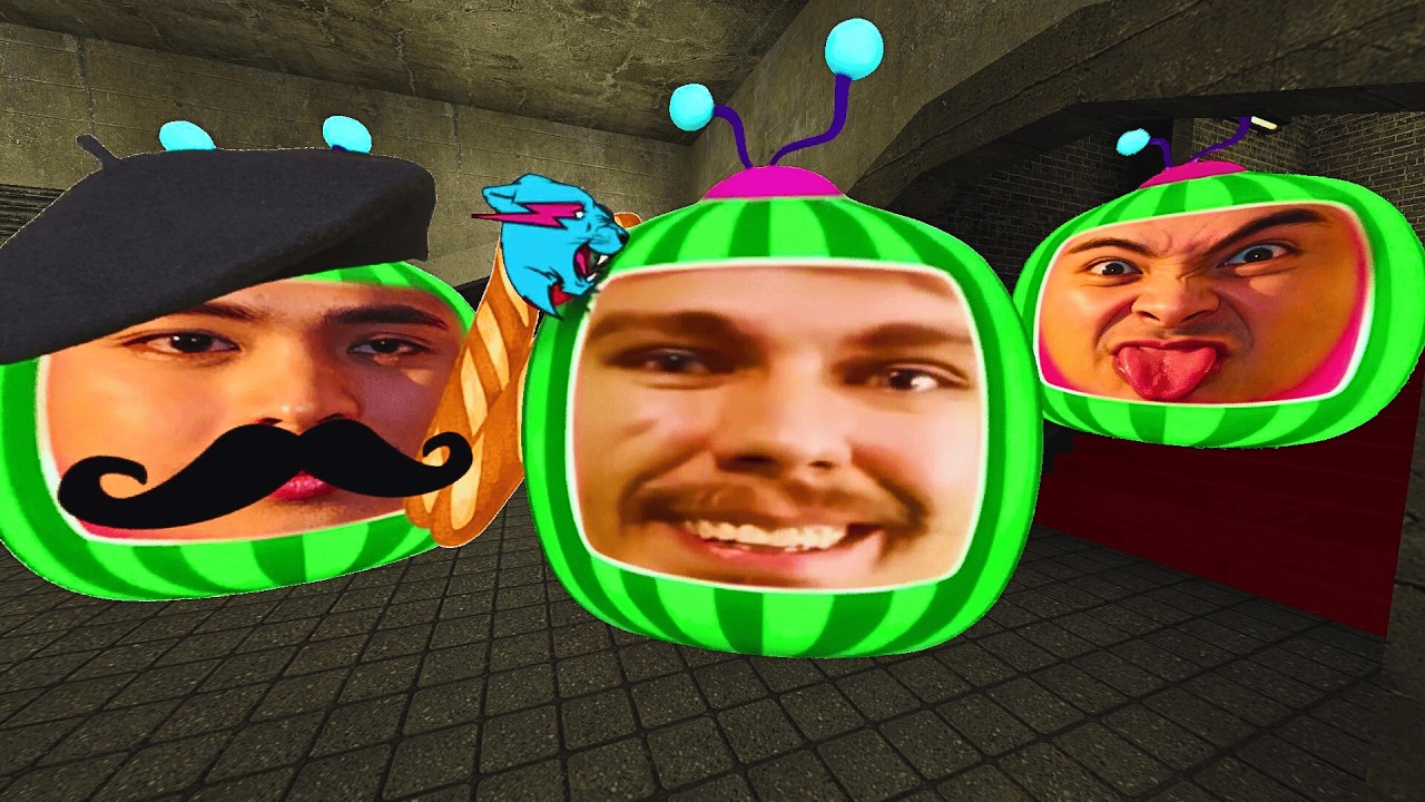 FRENCH & WACKY Cocomartin with Mr Beast Melon Nextbots CHASE in WhyZ l Garry's Mod