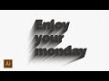 3D Gritty Shadow Text Effect | Adobe Illustrator