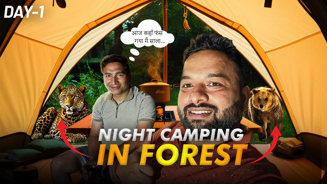 Deep Forest Camping - Kanatal Day 1st|Survival Camping Video|💪#survival #cooking #outdoors #cycling
