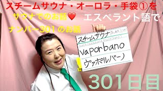 【301日目】#サウナ  ■ スチームサウナ（浴）■ オーロラ■ 手袋①をエスペラント語で‼️  #語学 #暗記 #銭湯  #オーロラ #手袋 #自己肯定感 #エンジェルナンバー #スピリチュアル