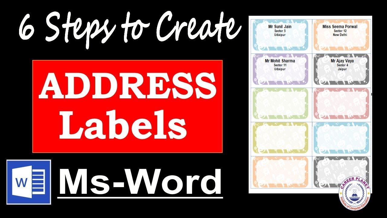 how-to-create-address-labels-in-word-microsoft-word-tutorial-youtube