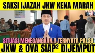 DETIK-DETIK SIDANG JKW RICUH.!! SAKSI KUNCI UTAMA IJAZAH JKW, NGAKU PALSU HAKIM KETUK PALU ‼️