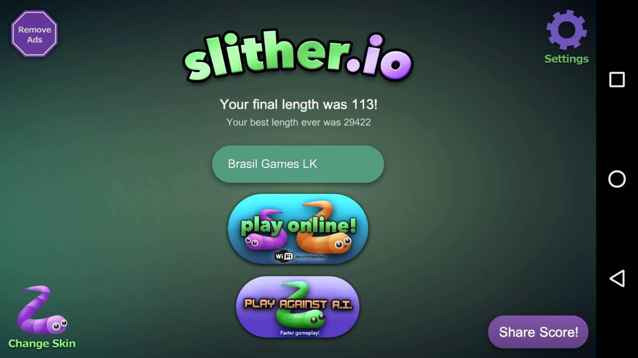 Jogo Slither.io no Jogos 360