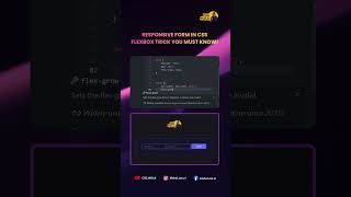 Responsive Form in CSS 🔥 | Flexbox Trick You Must Know! #csstricks #learncss #coding #uidesign