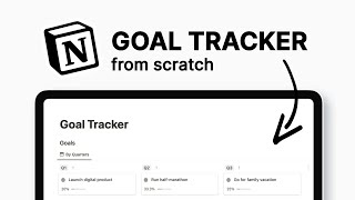 Build a Goal Tracker from scratch | Notion Tutorial screenshot 5