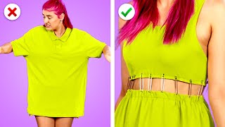 QUICK FASHION TRICKS FOR GIRLS || TRUCOS DE MODA Y ROPA DE BRICOLAJE PARA CHICAS A LA INTELIGENTES